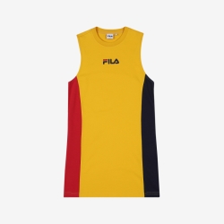 Fila Color Block Sleeveless - Naisten Mekot - Keltainen | FI-41915